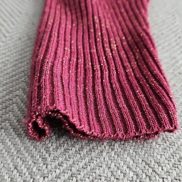 Cowl Neck Glitter Sweater Size 14/16 Ribbed Purple Long Sleeve Boho Y2K Luxe AS - Picture 10 of 15